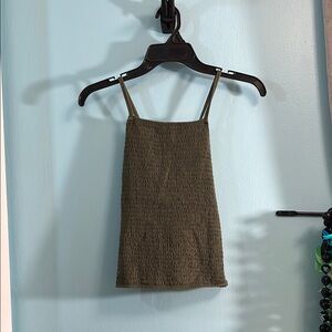 Olive Green Sleeveless Top